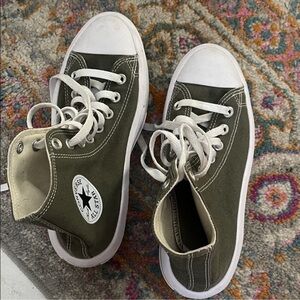 Converse Olive Green High Top Sneakers